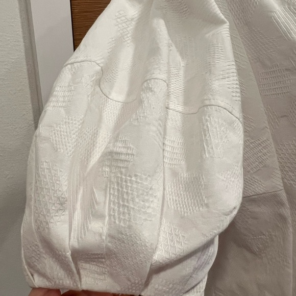 Chloe | Puff-Sleeved V-Neck Blouse | White/Ivory | Size 38 Womens 4 US | NWT - Picture 11 of 15